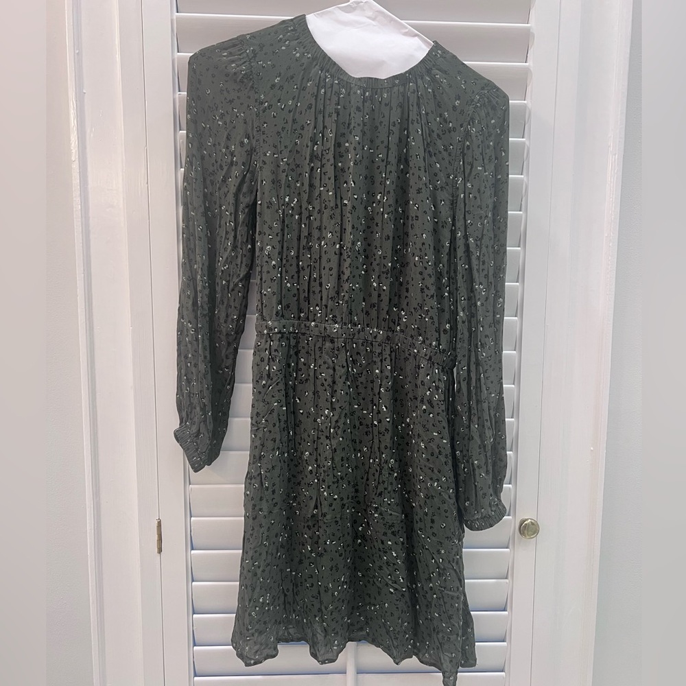 Cloth & Stone Dark Green Long Sleeve Dress